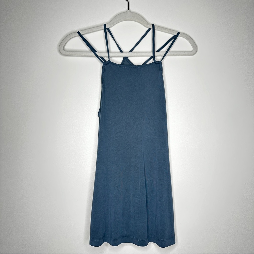 Loft Gray Cool Blue Spaghetti Strap Tank Top‎ NWT NEW